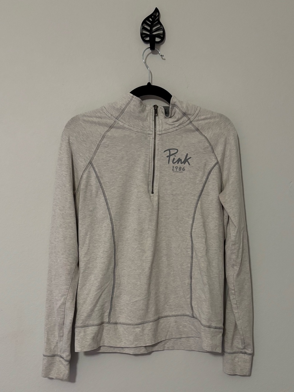 PINK Victoria's Secret Quarter Zip Pullover L